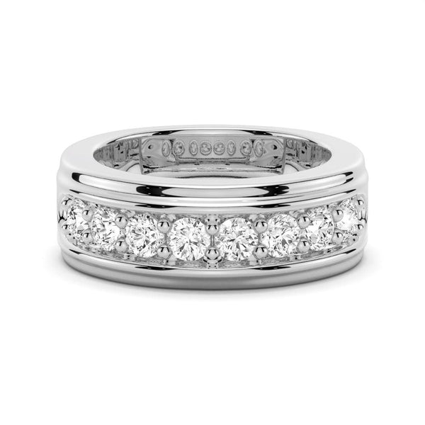 Twist Band Princess Cut Moissanite Couple's Ring Set with Men's Wedding Band