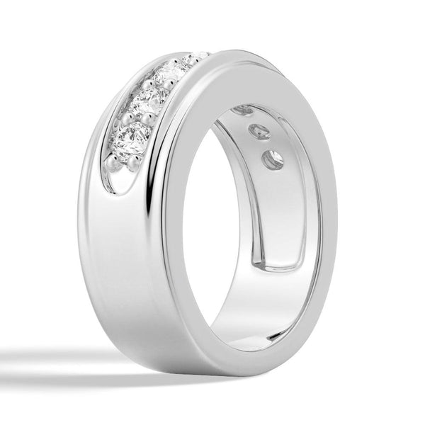 Twist Band Princess Cut Moissanite Couple's Ring Set with Men's Wedding Band