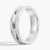 6mm Arrow Pattern Minimalist Men's Wedding Band