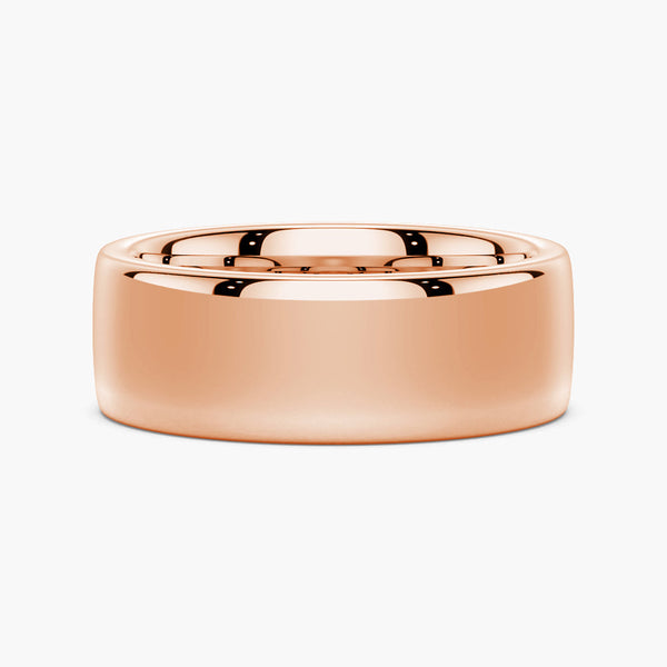 8mm Classic High Polished Flat Surface Men's Wedding Band