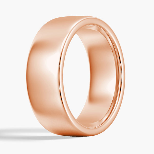 8mm Classic High Polished Flat Surface Men's Wedding Band