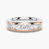 8mm Two Tone Channel Set Moissanite Men's Wedding Band