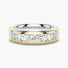 8mm Two Tone Channel Set Moissanite Men's Wedding Band