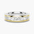 8mm Two Tone Channel Set Moissanite Men's Wedding Band
