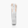 8mm Two Tone Channel Set Moissanite Men's Wedding Band