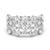 4 Row Round Cluster Moissanite Anniversary Fashion Ring