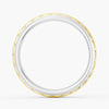 7mm Two Tone Carved Men's Wedding Band