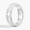7mm Two Tone Hammered Men's Wedding Band