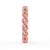 "Infinite Hope" Pink Sapphire Ribbon Eternity Band