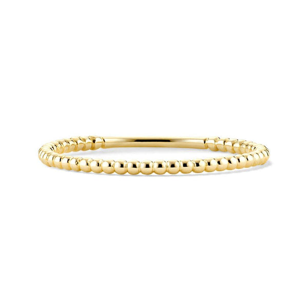 Celestial Compass And Princess Lab Diamond Stacking Rings with Beaded Accent Band