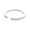 Pavé Diamonds Claw Stacking Open Ring