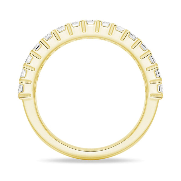 Emerald Cut Moissanite Wedding Band