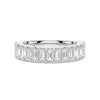Emerald Cut Moissanite Wedding Band