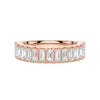 Emerald Cut Moissanite Wedding Band
