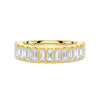 Emerald Cut Moissanite Wedding Band