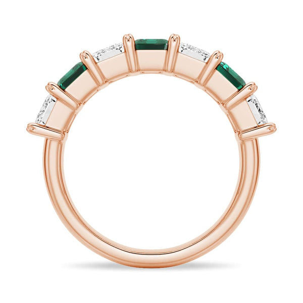 2.88ctw. Classic Lab Grown Emerald Moissanite Anniversary Band