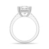 Moissanite Princess Cut Engagement Ring With Hidden Halo