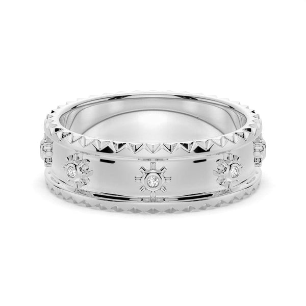 Modern Sunshine Round Cut Moissanite Fashion Ring