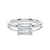 East West Emerald Cut Solitaire Engagement Ring