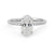 Oval Cut Moissanite Engagement Ring with Hidden Halo and Anniversary Stone Accent