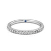 Classic Pavé Moissanite Wedding Band with Anniversary Stone Accent