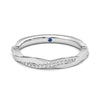 Twisted Band Pavé Moissanite Wedding Band with Anniversary Stone Accent
