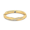 Twisted Band Pavé Moissanite Wedding Band with Anniversary Stone Accent