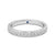 Half Eternity Channel Set Princess Cut Moissanite Wedding Band with Anniversary Stone Accent
