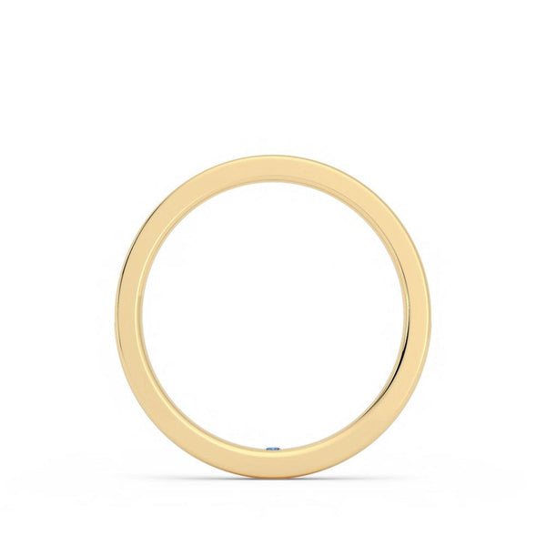 Half Eternity Channel Set Princess Cut Moissanite Wedding Band with Anniversary Stone Accent