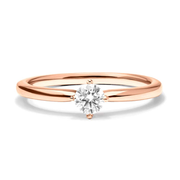 Petite Round Cut Lab Grown Diamond Solitaire Promise Ring