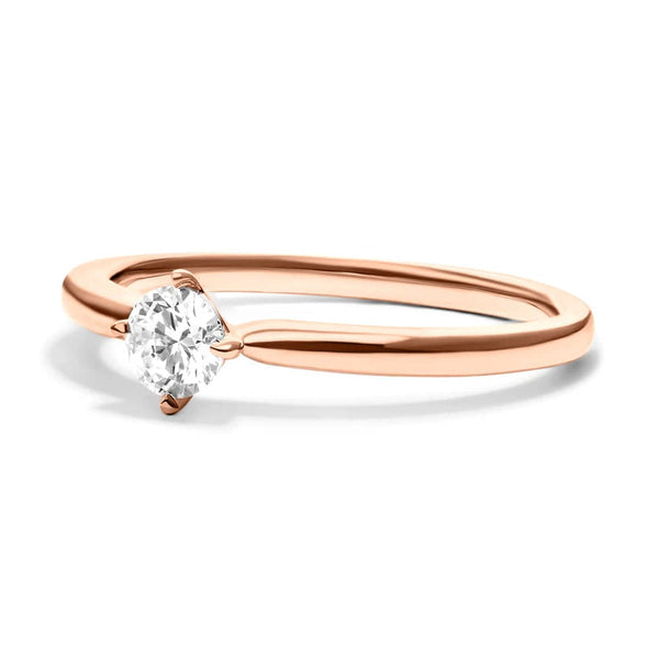 Petite Round Cut Lab Grown Diamond Solitaire Promise Ring