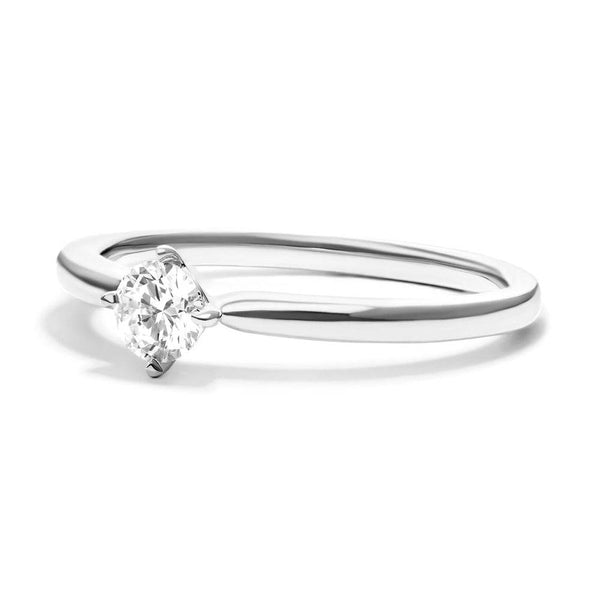 Petite Round Cut Lab Grown Diamond Solitaire Promise Ring