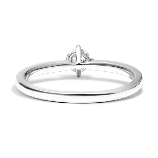 Petite Round Cut Lab Grown Diamond Solitaire Promise Ring