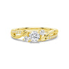 Three Stone Lab Grown Diamond Twisted Band Promise Ring