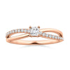 Princess Cut Lab Grown Diamond Split Shank Promise Ring