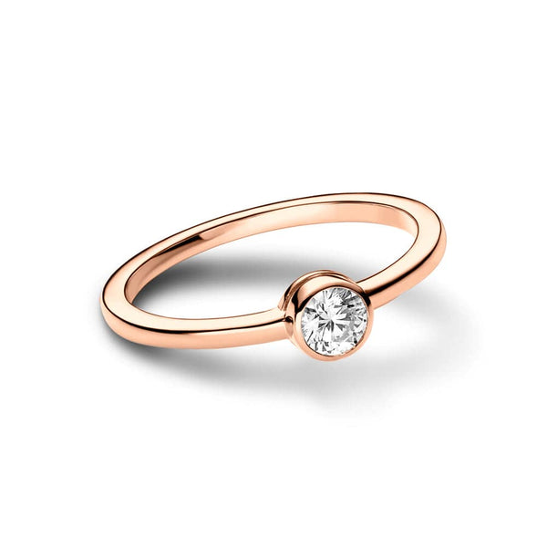 Petite Lab Grown Diamond Bezel Promise Ring