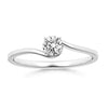 Classic Solitaire Round Lab Grown Diamond Twist Promise Ring