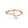 Marquise and Pear Cut Lab Grown Diamond Toi et Moi Promise Ring