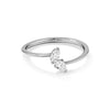 Marquise and Pear Cut Lab Grown Diamond Toi et Moi Promise Ring