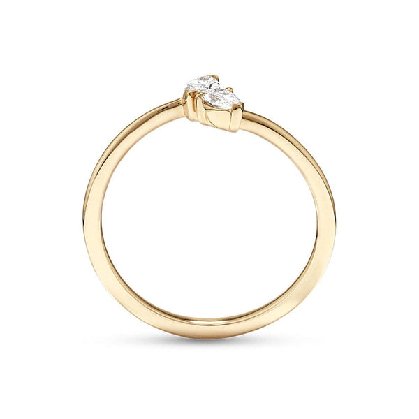 Marquise and Pear Cut Lab Grown Diamond Toi et Moi Promise Ring