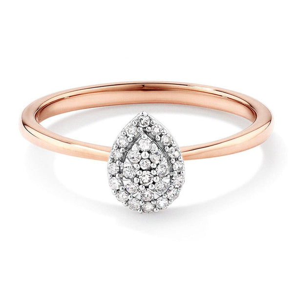 Pear Cluster Lab Grown Diamond Promise Ring