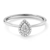Pear Cluster Lab Grown Diamond Promise Ring