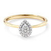 Pear Cluster Lab Grown Diamond Promise Ring