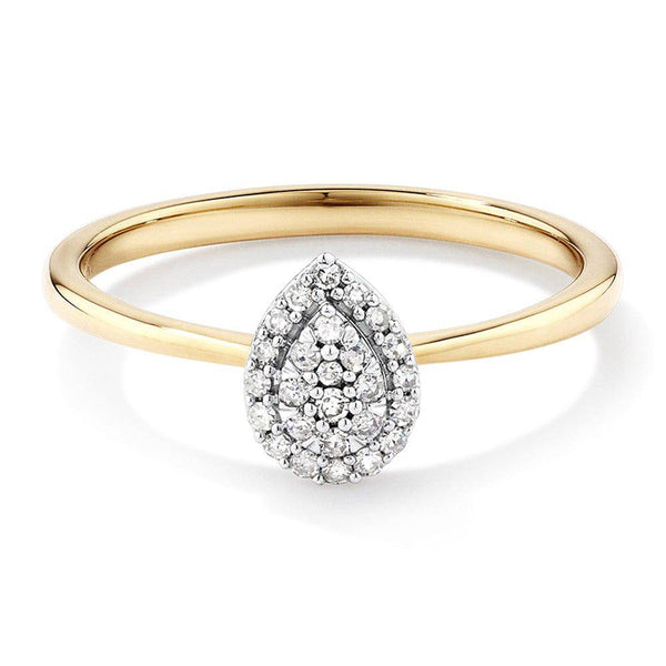 Pear Cluster Lab Grown Diamond Promise Ring