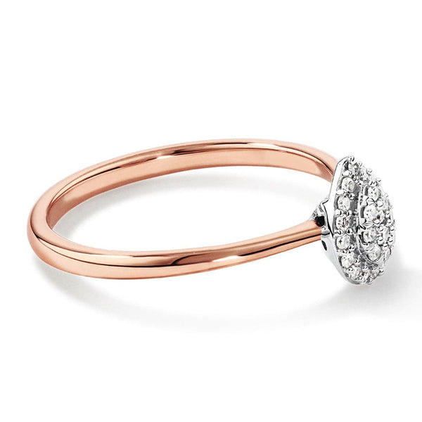 Pear Cluster Lab Grown Diamond Promise Ring