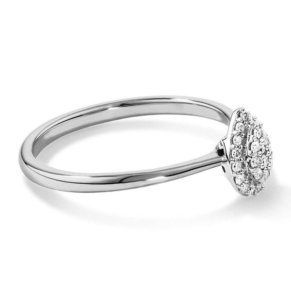 Pear Cluster Lab Grown Diamond Promise Ring