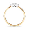 Three Stone Round Brilliant and Oval Cut Lab Grown Diamond Promise Ring