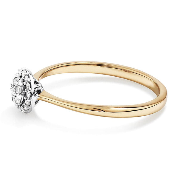 Round Cluster Lab Grown Diamond Promise Ring