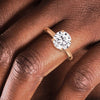 Classic Round Solitaire Brilliant Moissanite Engagement Ring