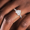 Classic Solitaire Heart Shaped Moissanite Engagement Ring